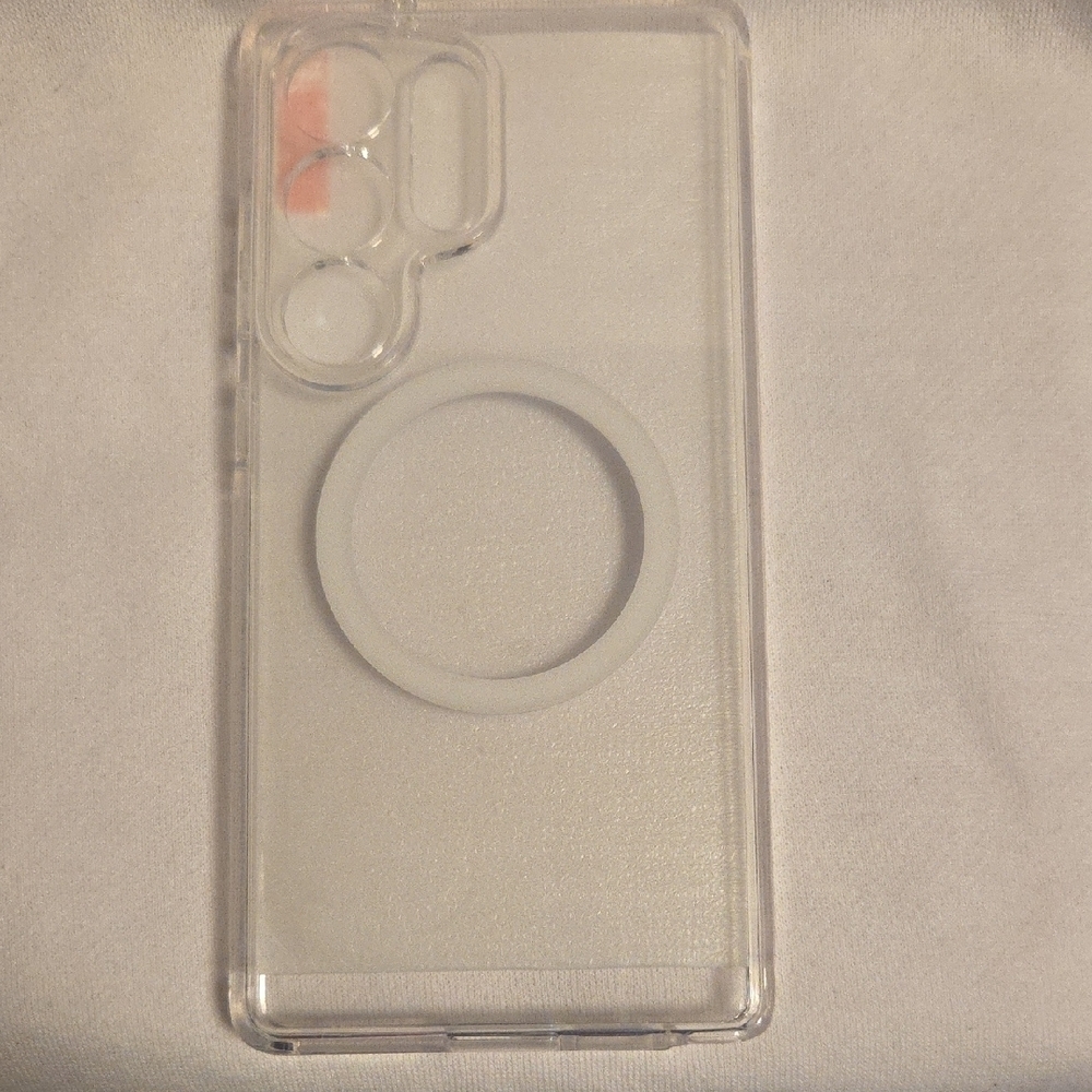 White Magnetic Ring Phone Case for Samsung Galaxy